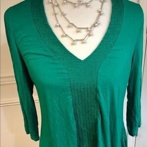 Gorgeous Adrianna Papell 3/4 slv handkerchief top